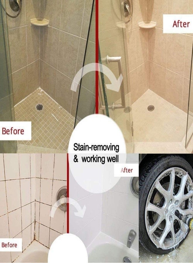 Atcan Drill Brush Attachment Set of 3 with Deep Cleansing Scratch-Resistant Nylon Bristles - Drill Brush Attachment Kit for Shower, Tiles, Grout & Floor - Easy to Attach, Fits All Drills (Hot Red) - Image 3